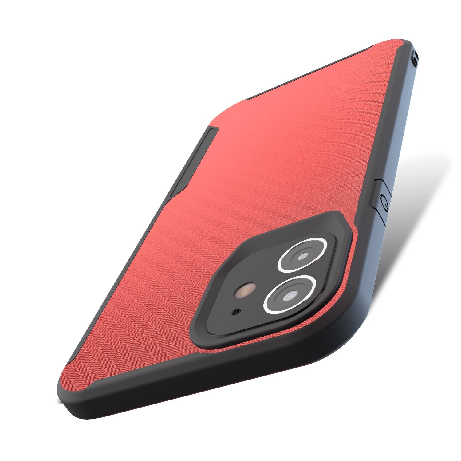 iPhone 12 mini Kitoo Carbon Fiber Pattern Case Red