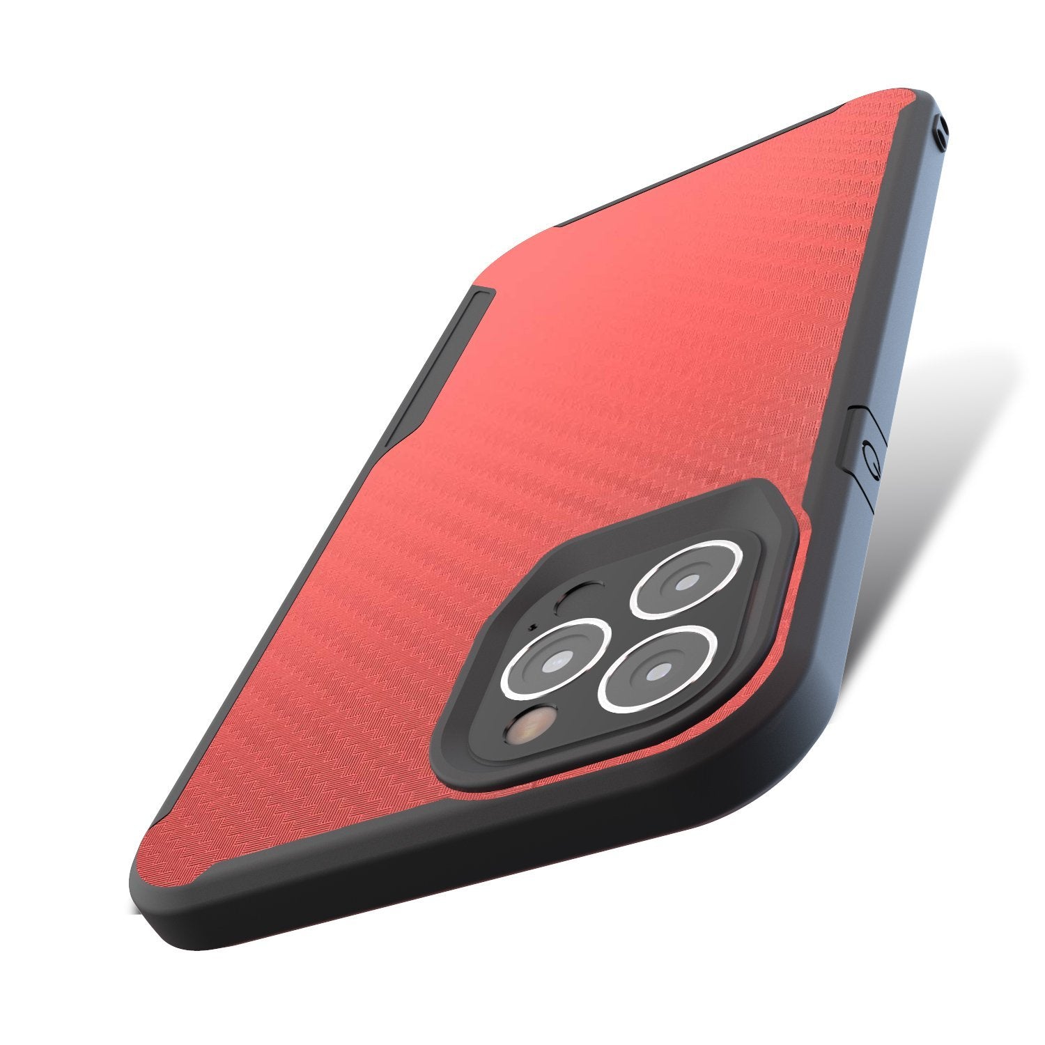 iPhone 12 / iPhone 12 Pro Kitoo Carbon Fiber Pattern Case Red