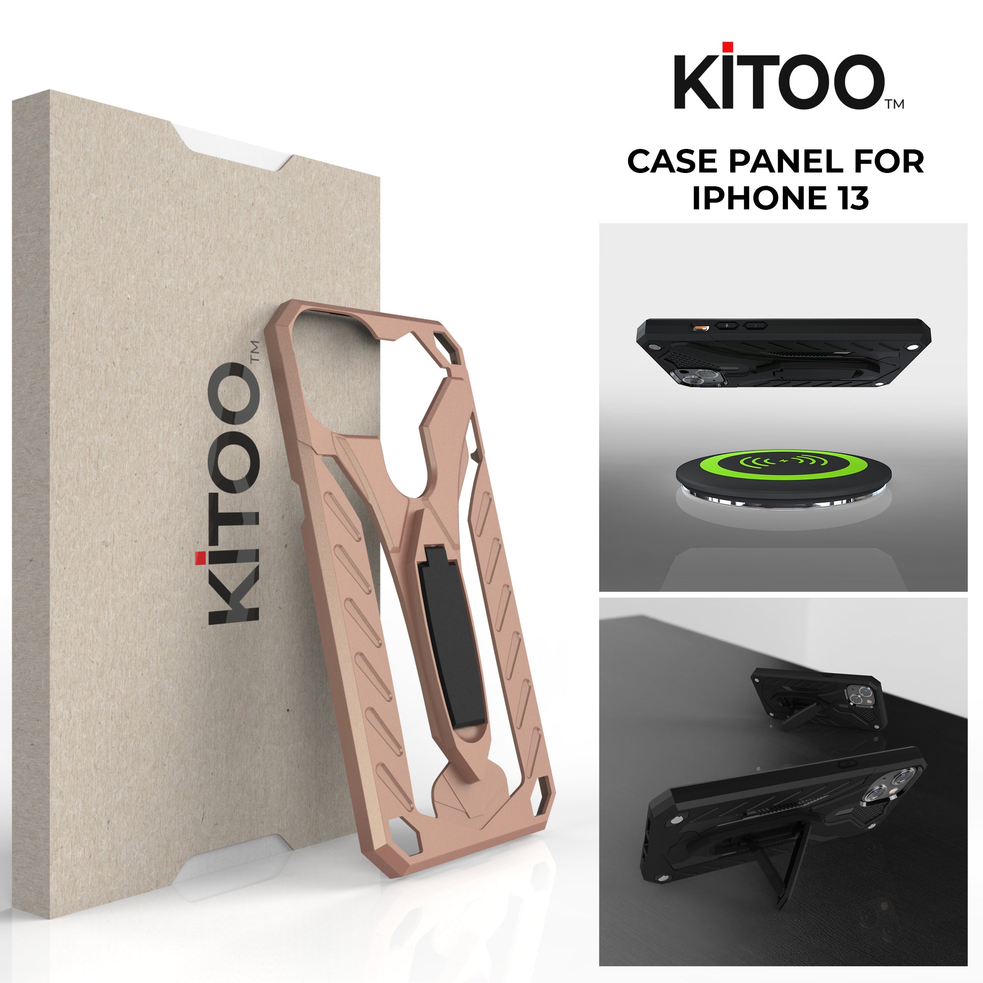 Kitoo Kickstand Panel Designed for iPhone 13 case (Spare Part only) - Rose Golden