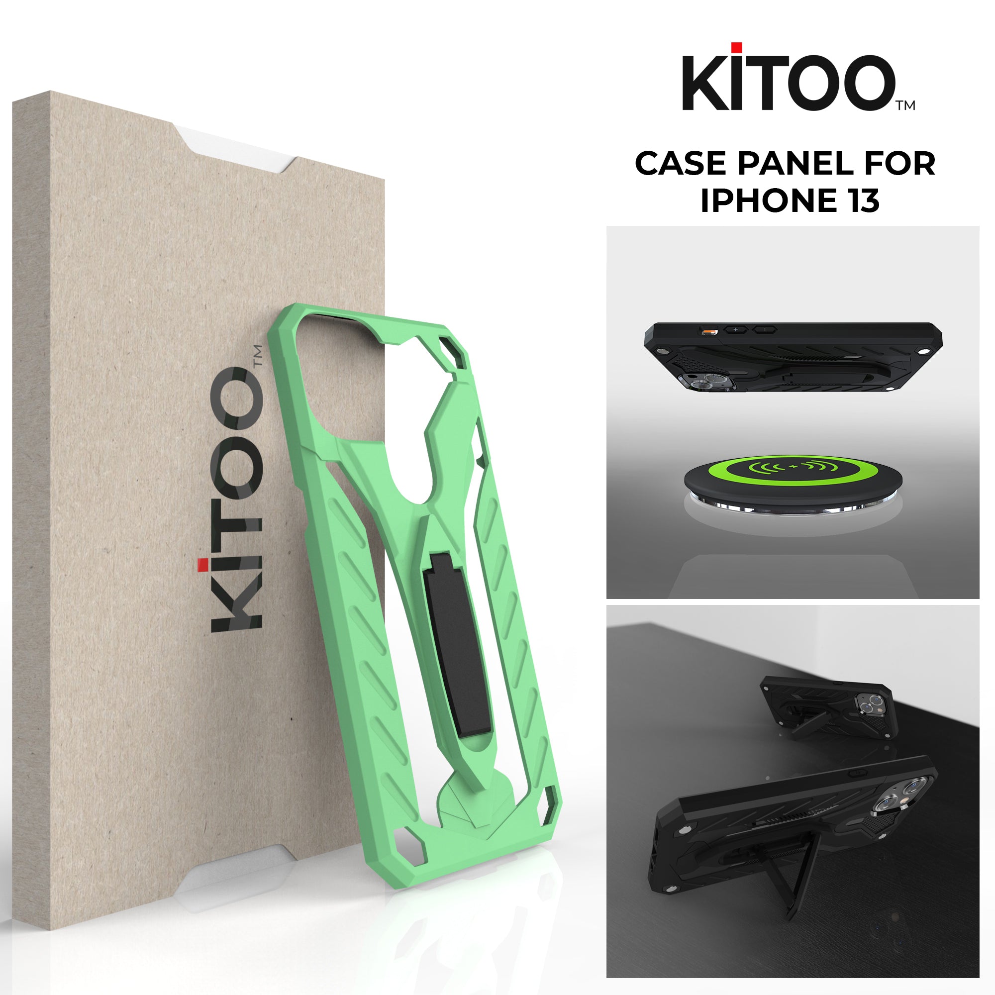 Kitoo Kickstand Panel Designed for iPhone 13 case (Spare Part only) - Green