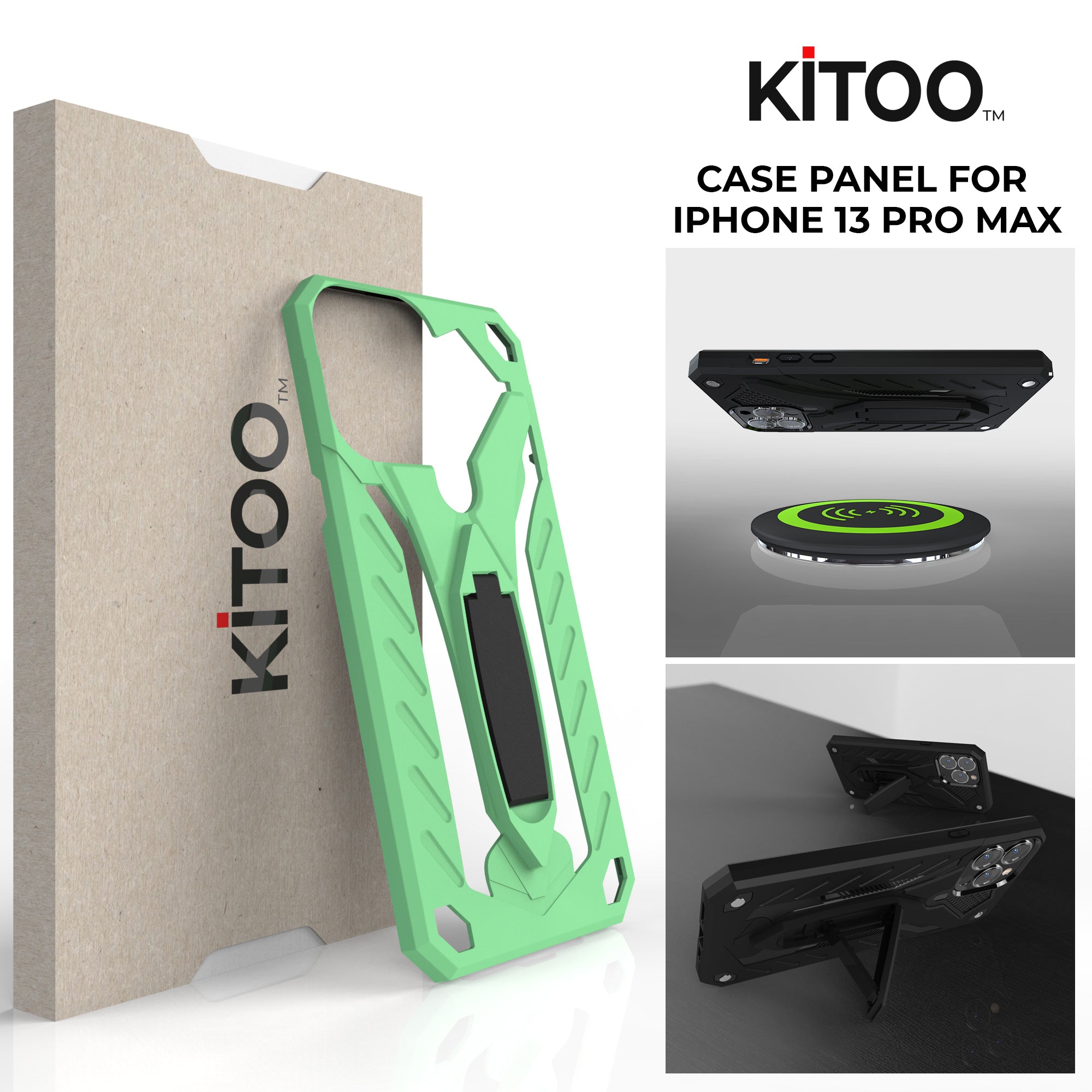 Kitoo Kiсkstand Panel Designed for iPhone 13 Pro Max case (Spare Part only) - Green
