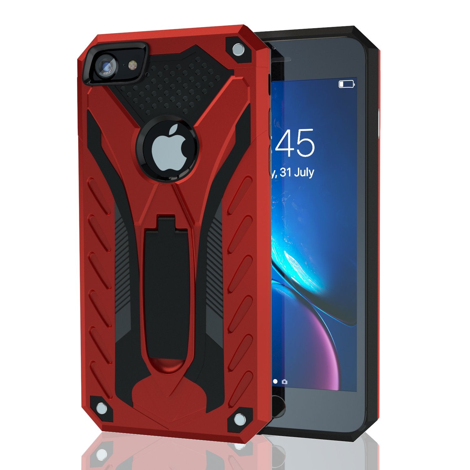 iPhone 7 / iPhone 8 Hard Case with Kickstand Red