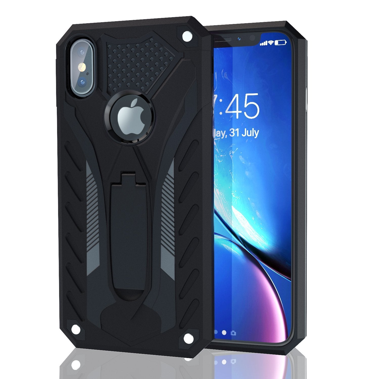 iPhone Xs Max Hard Case with Kickstand Black