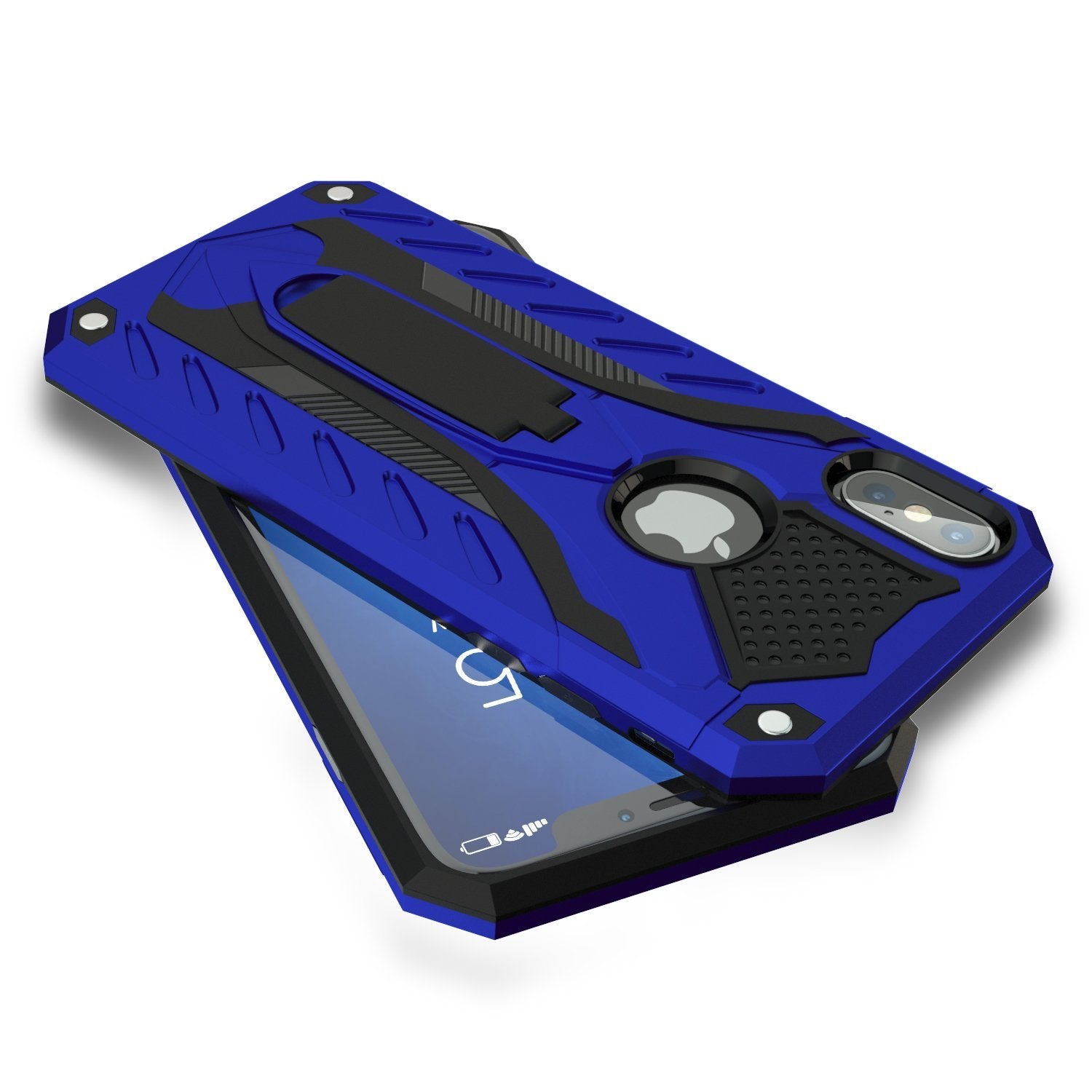 iPhone X / iPhone Xs Hard Case with Kickstand Blue