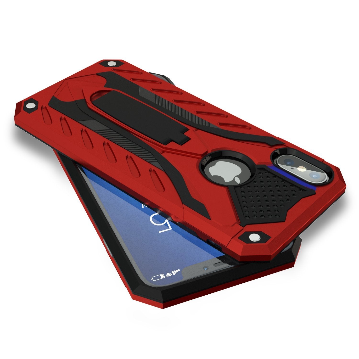 iPhone Xs Max Hard Case with Kickstand Red