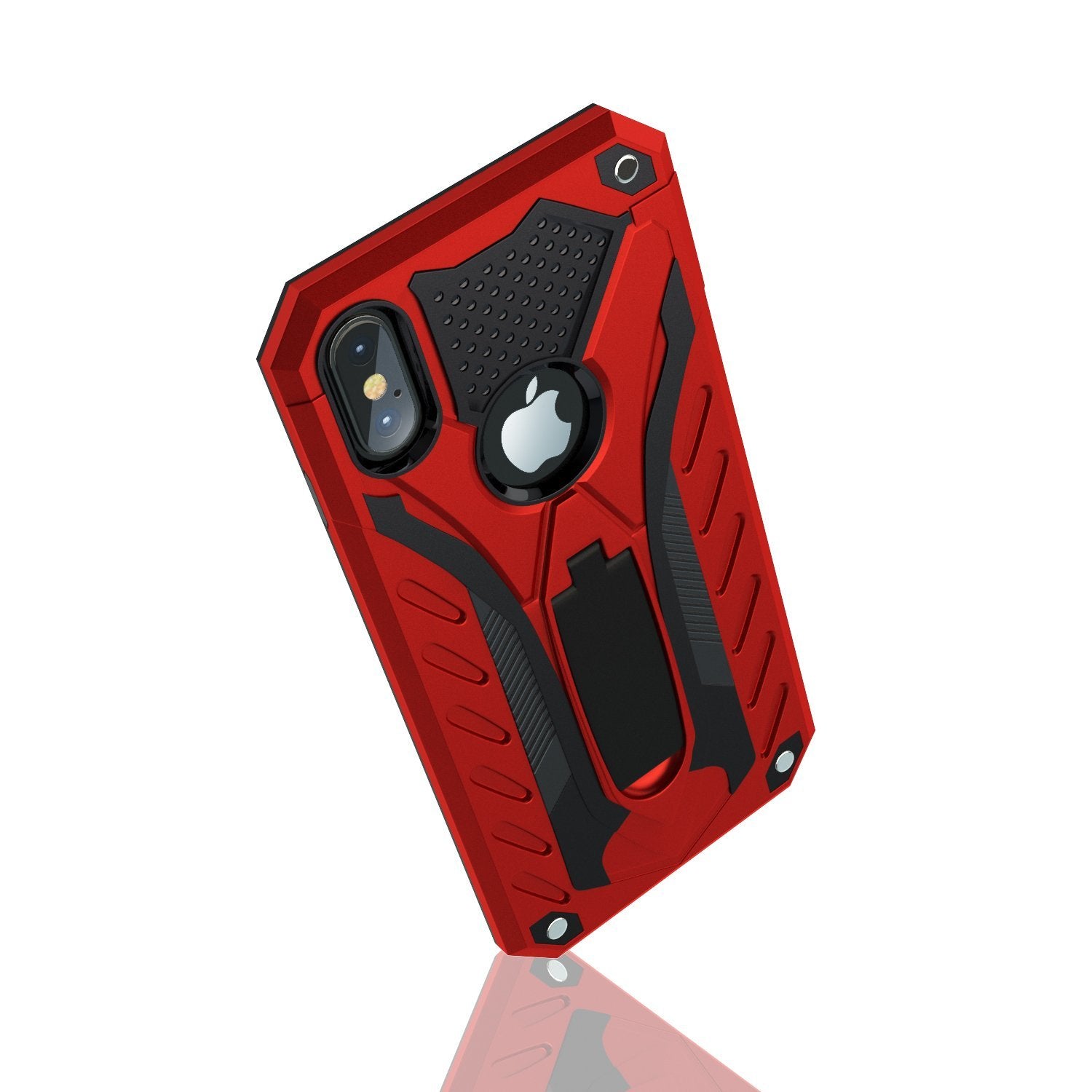 iPhone X / iPhone Xs Hard Case with Kickstand Red