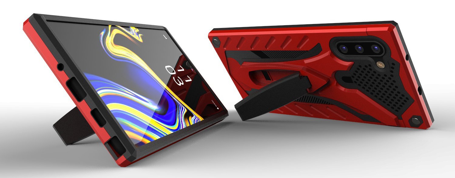 Samsung Galaxy Note 10 Hard Case with Kickstand Red