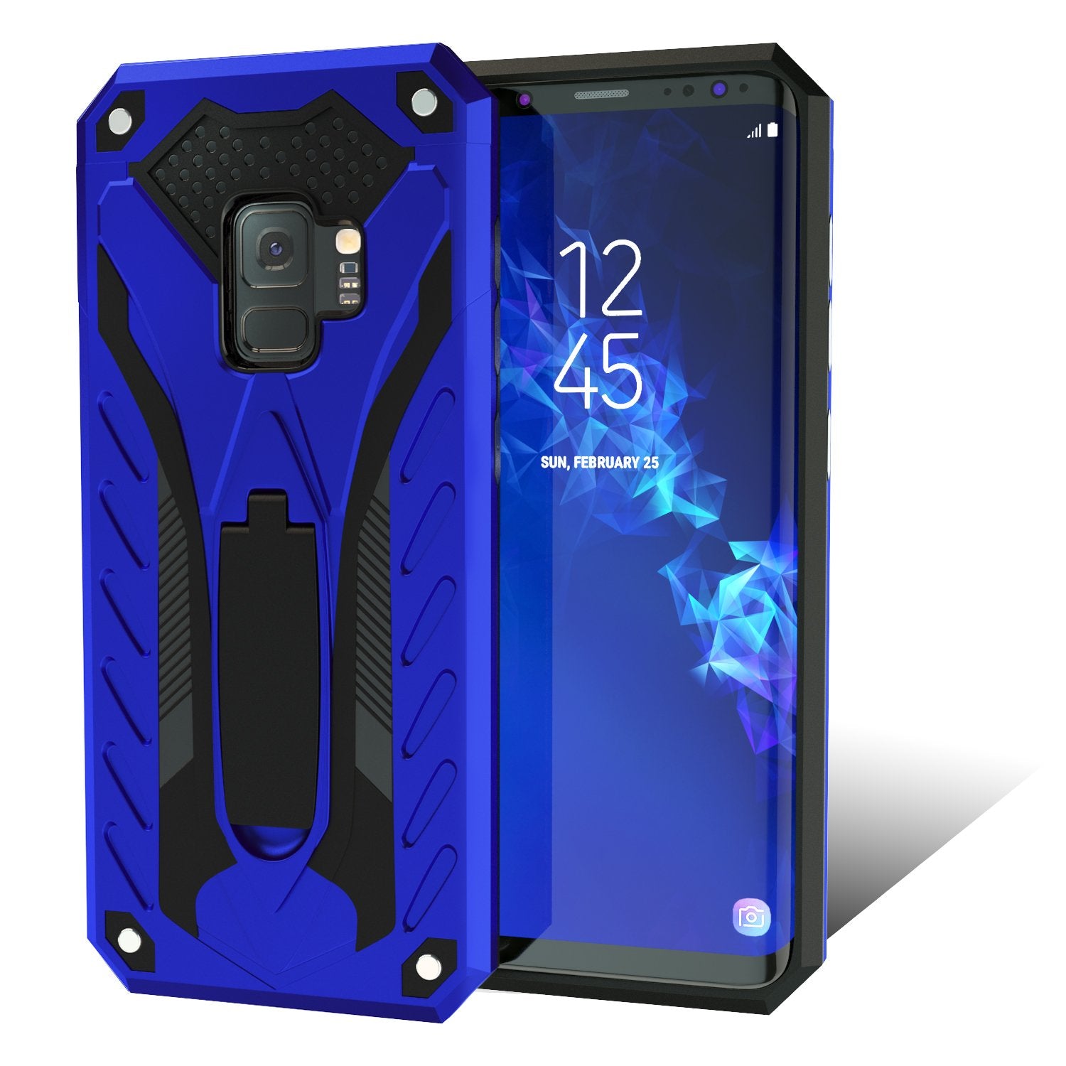 Samsung Galaxy S9 Hard Case with Kickstand Blue