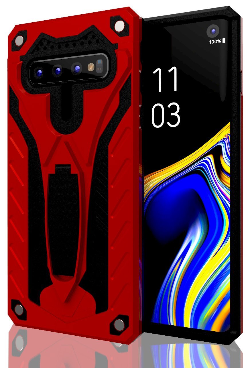 Samsung Galaxy S10 Hard Case with Kickstand Red