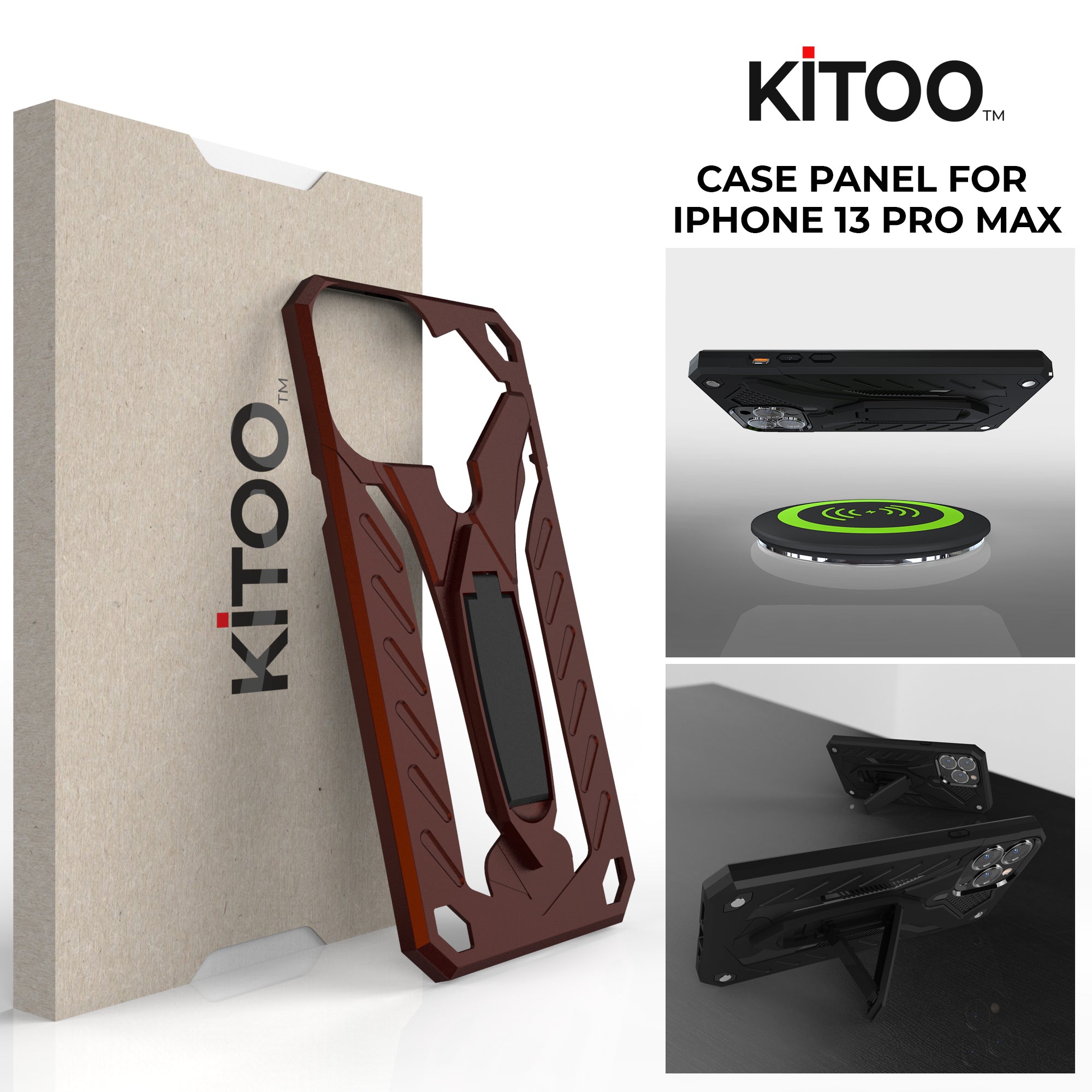 Kitoo Kiсkstand Panel Designed for iPhone 13 Pro Max case (Spare Part only) - Red